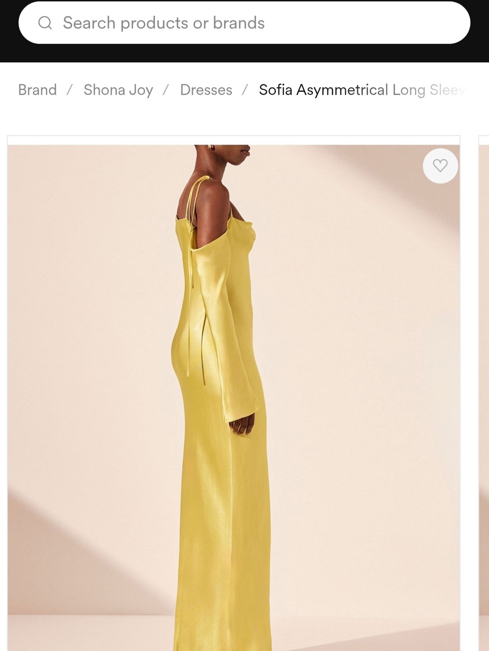 Shona Joy Lime Asymmetrical Long Sleeve Maxi Dress - Picture 4 of 7
